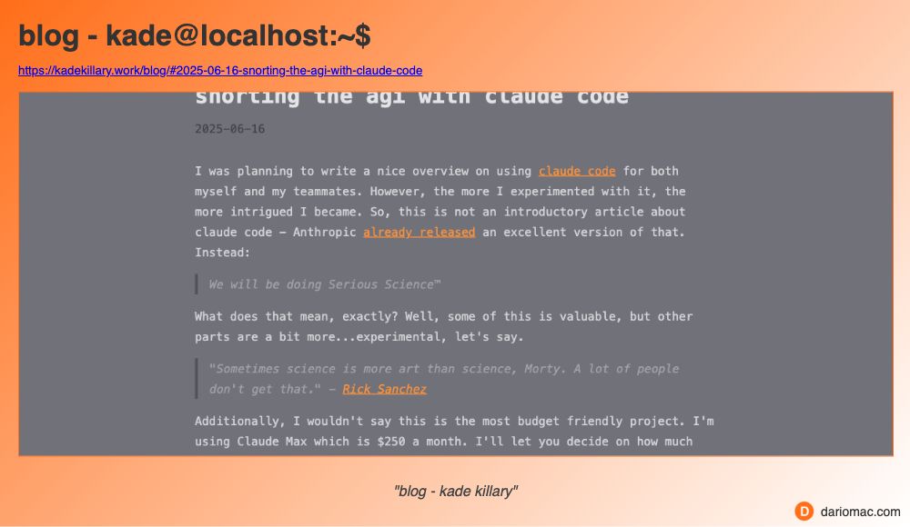 blog - kade@localhost:~$ page screenshot