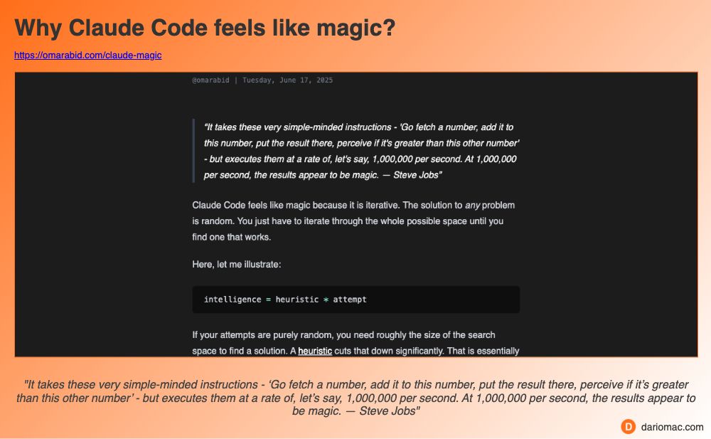 Why Claude Code feels like magic? page screenshot
