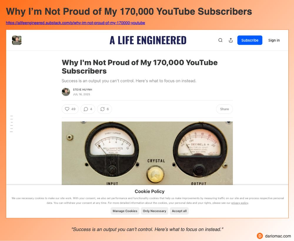 Why I’m Not Proud of My 170,000 YouTube Subscribers page screenshot