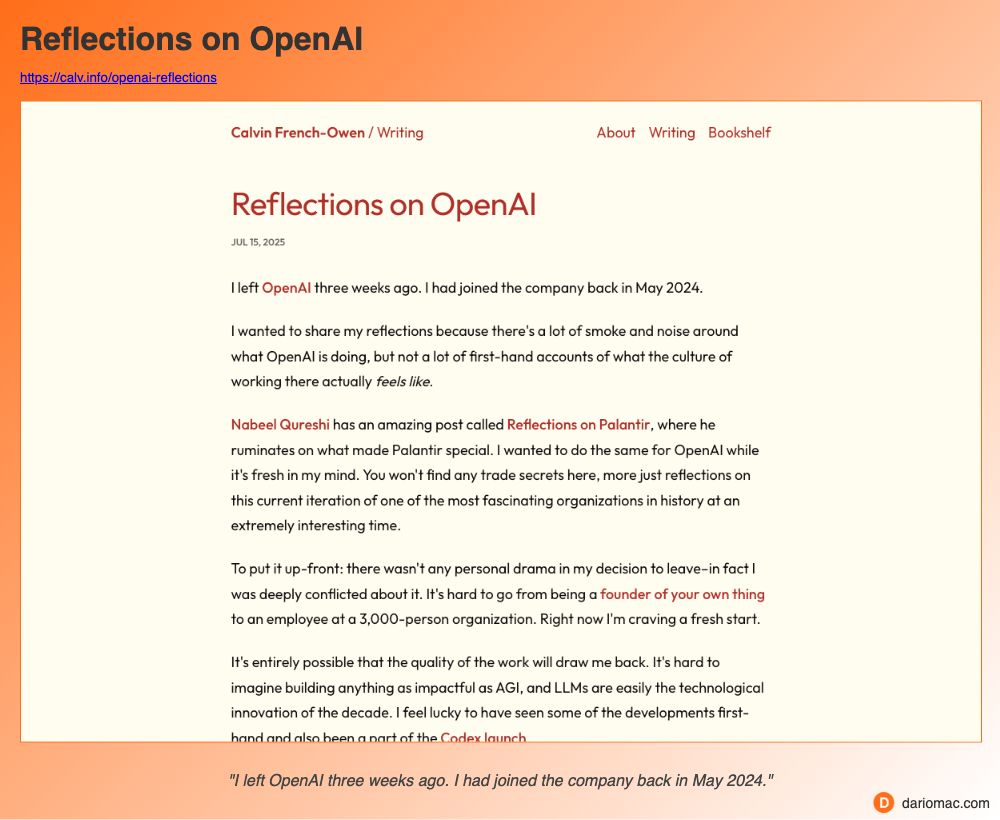 Reflections on OpenAI page screenshot