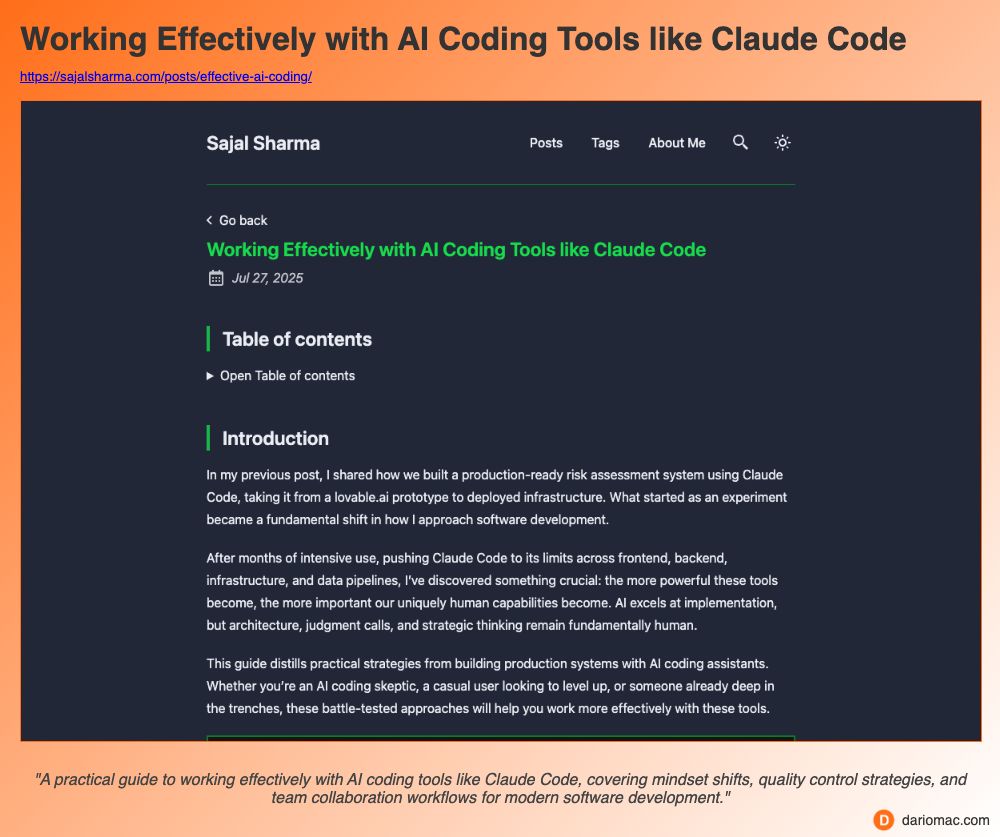 Working Effectively with <strong>AI</strong> Coding Tools like Claude Code page screenshot