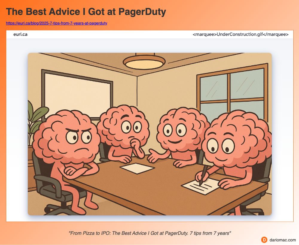 The Best Advice I Got at PagerDuty page screenshot