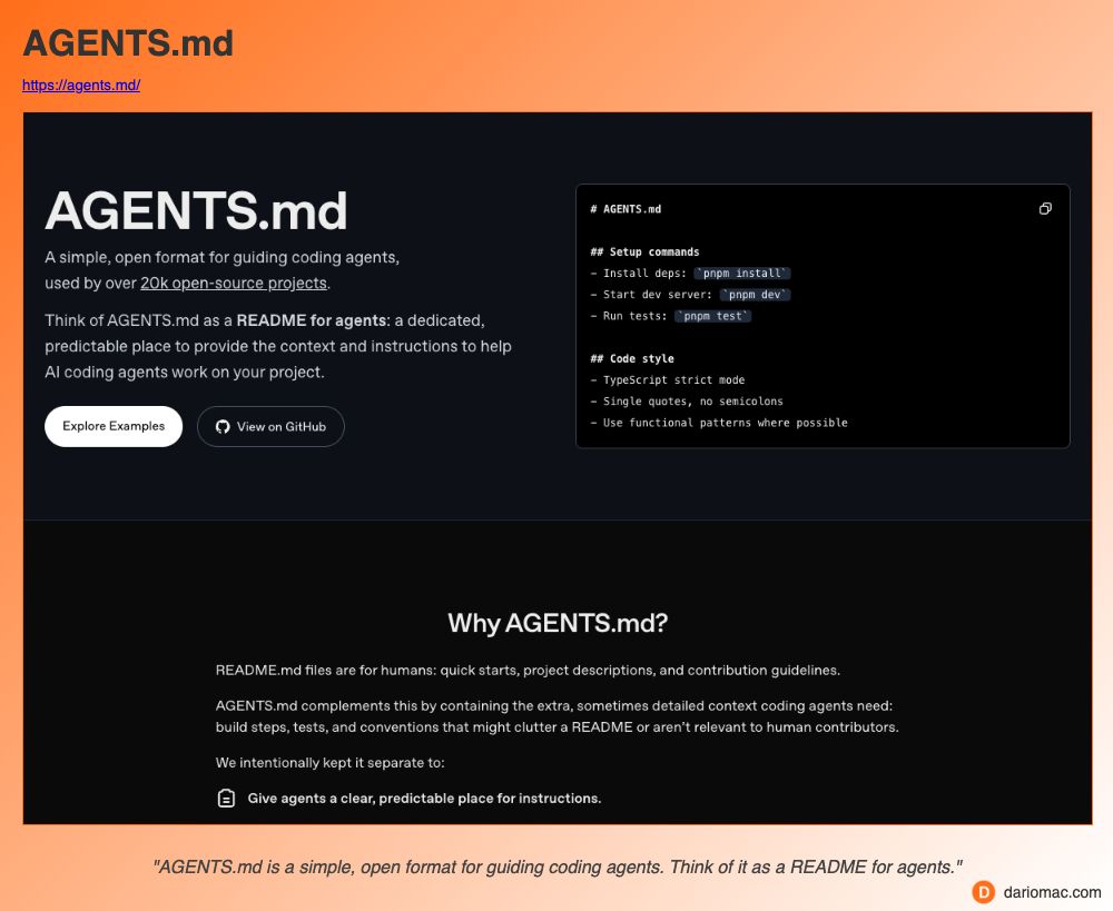 AGENTS.md page screenshot