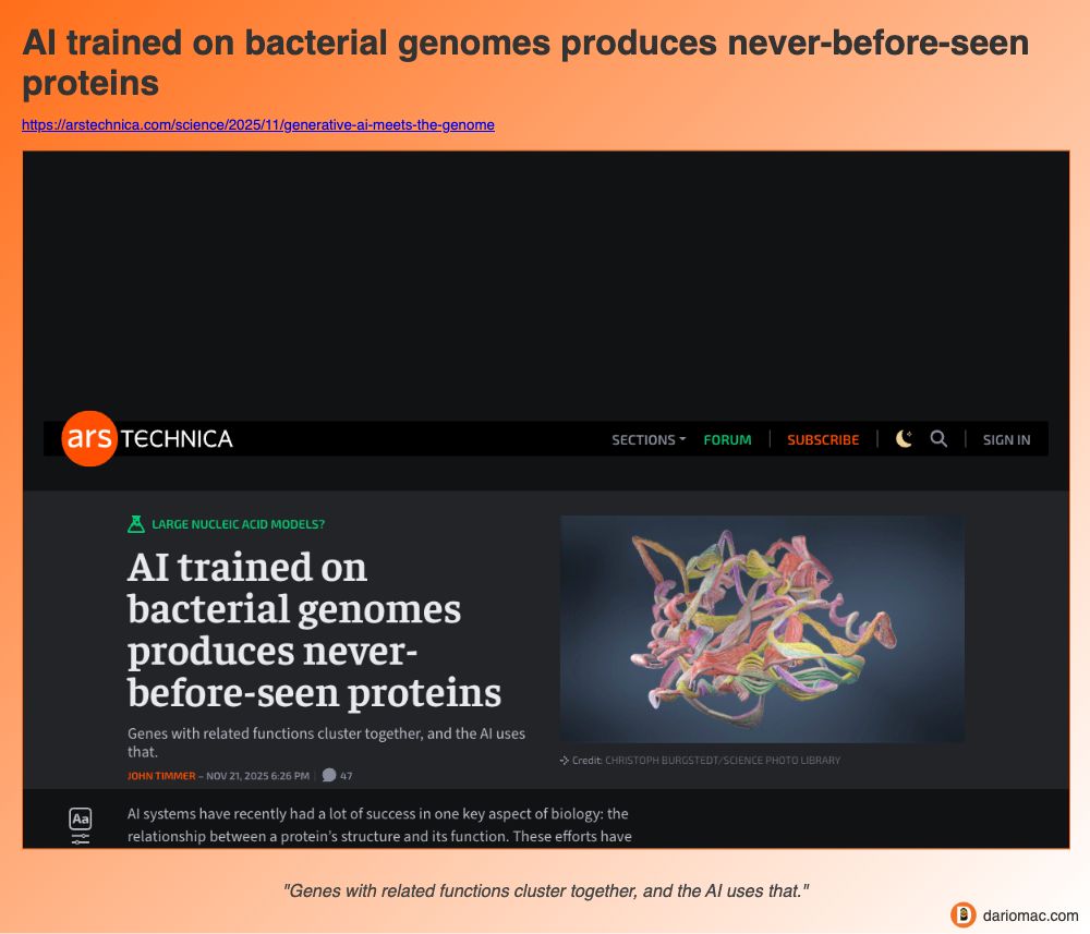 <strong>AI</strong> trained on bacterial genomes produces never-before-seen proteins page screenshot