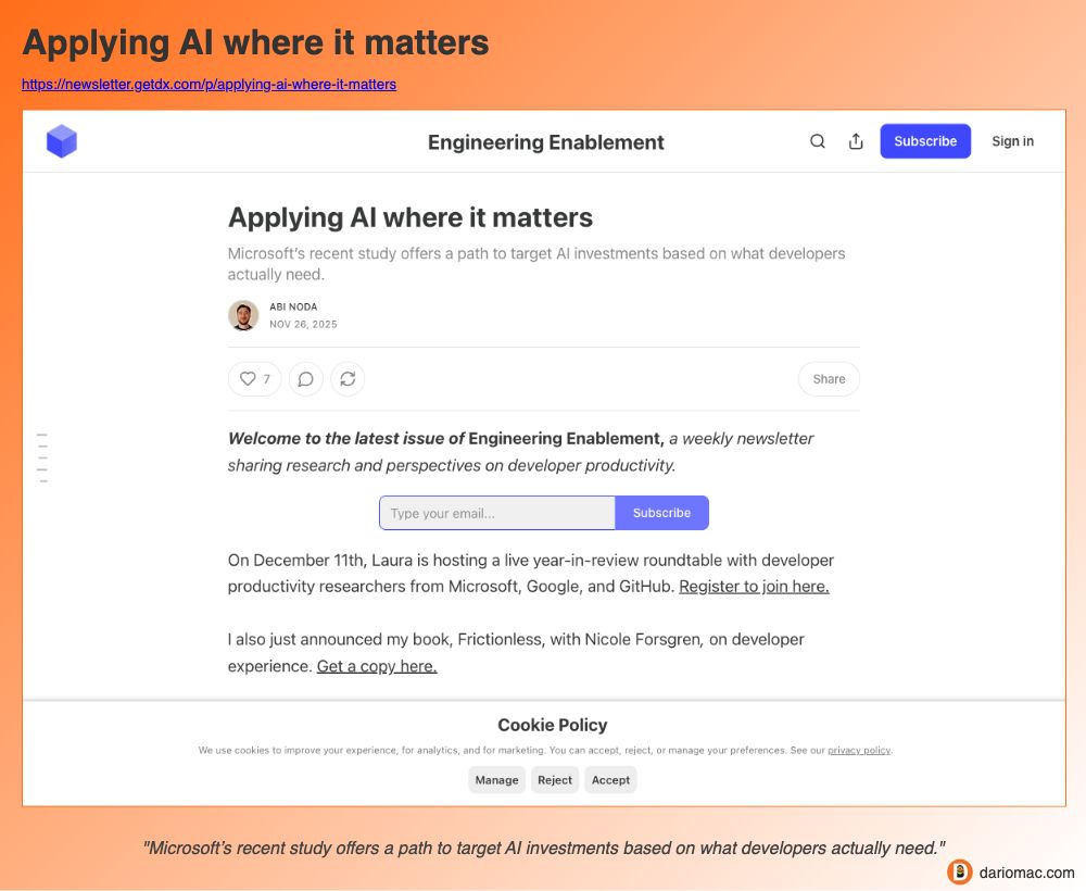 Applying <strong>AI</strong> where it matters page screenshot