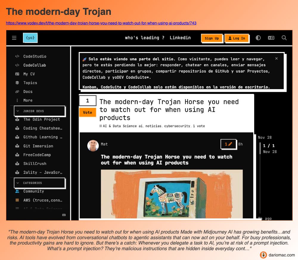 The modern-day Trojan page screenshot