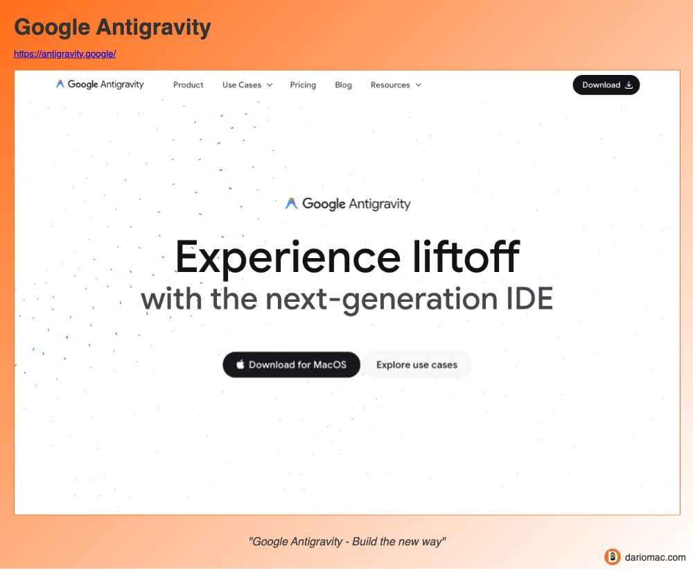Google Antigravity page screenshot